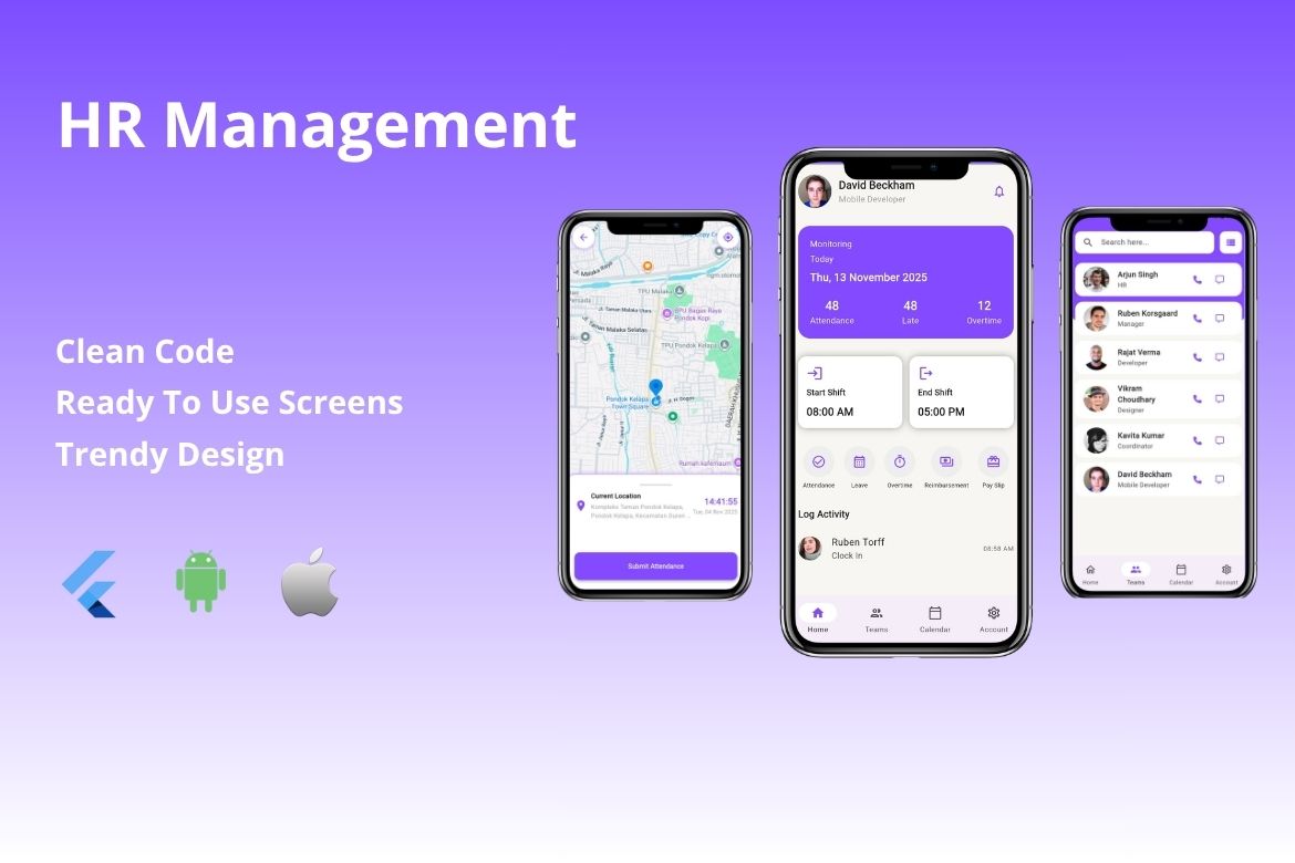 HR Management - Flutter Mobile Template
